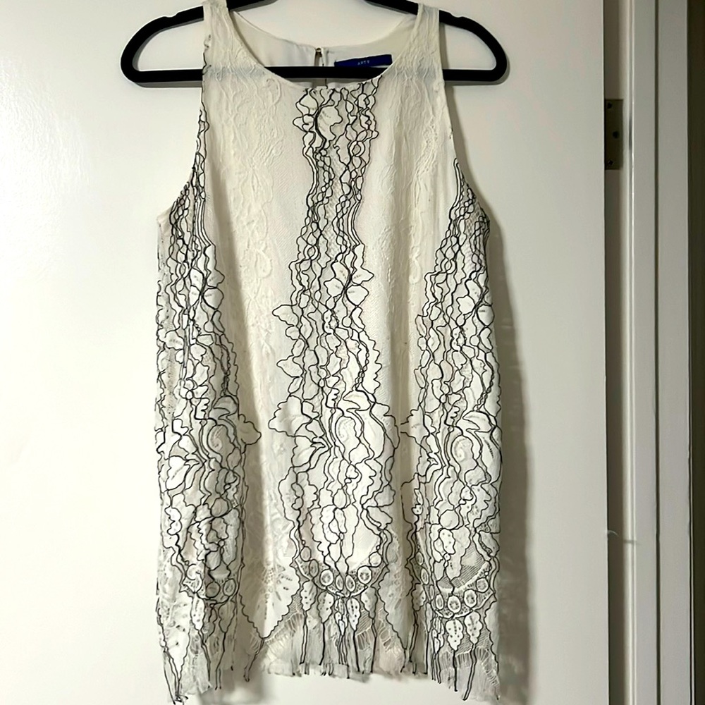 Long blouse black/white